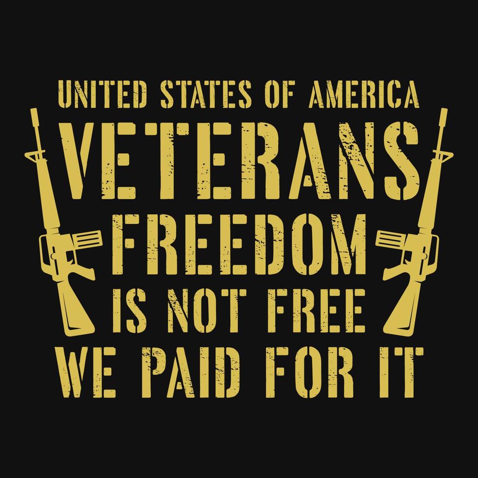 Veterans day typography tshirt design vector