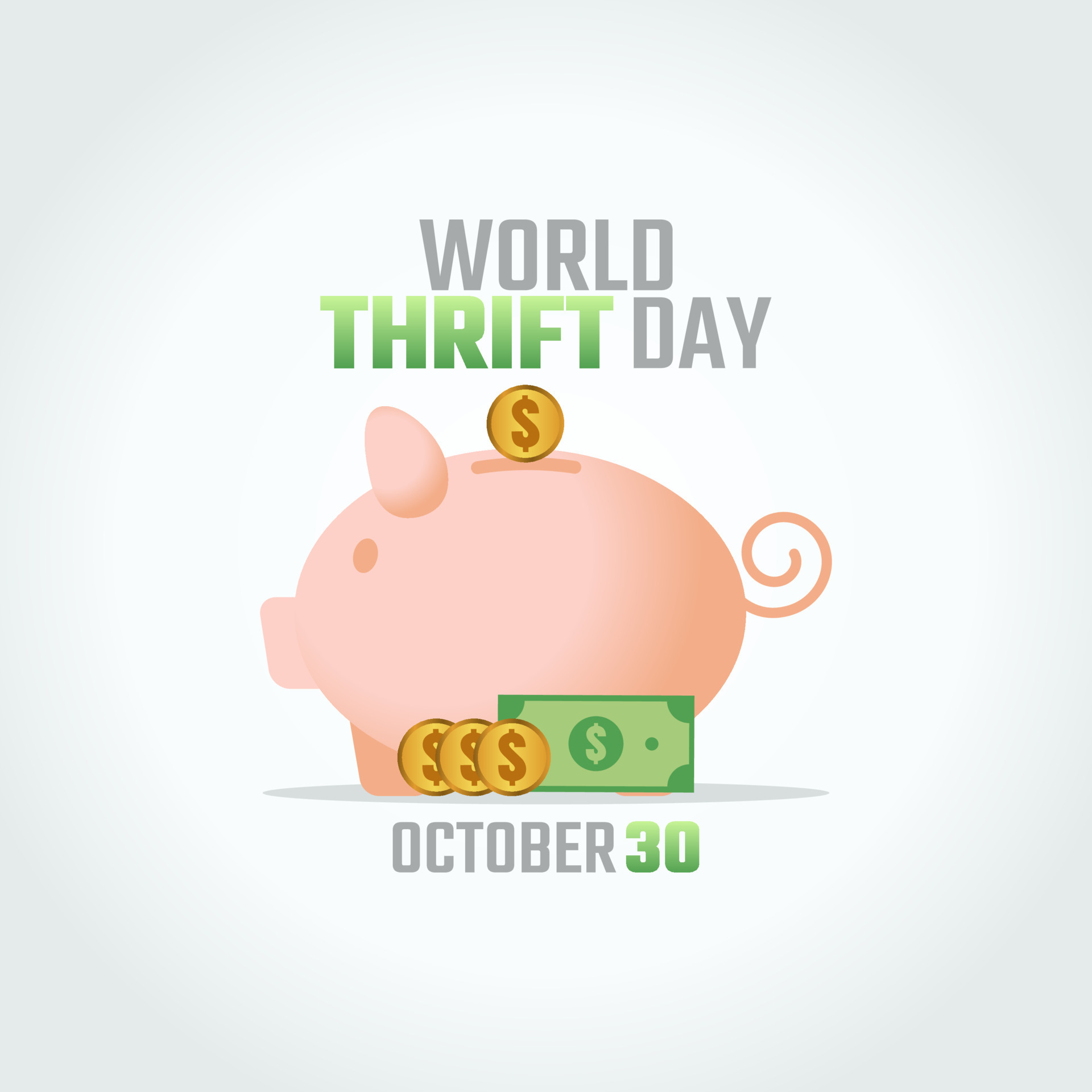 vector graphic of world thrift day good for world thrift day