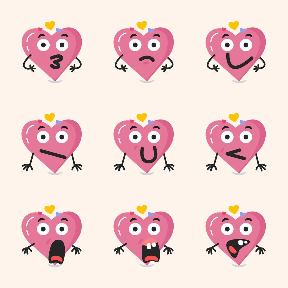 Valentine emoji emoticon pink heart devil evil angry vector