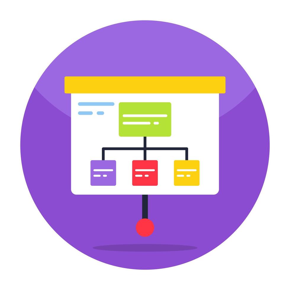 Vector design of hierarchy, flat icon