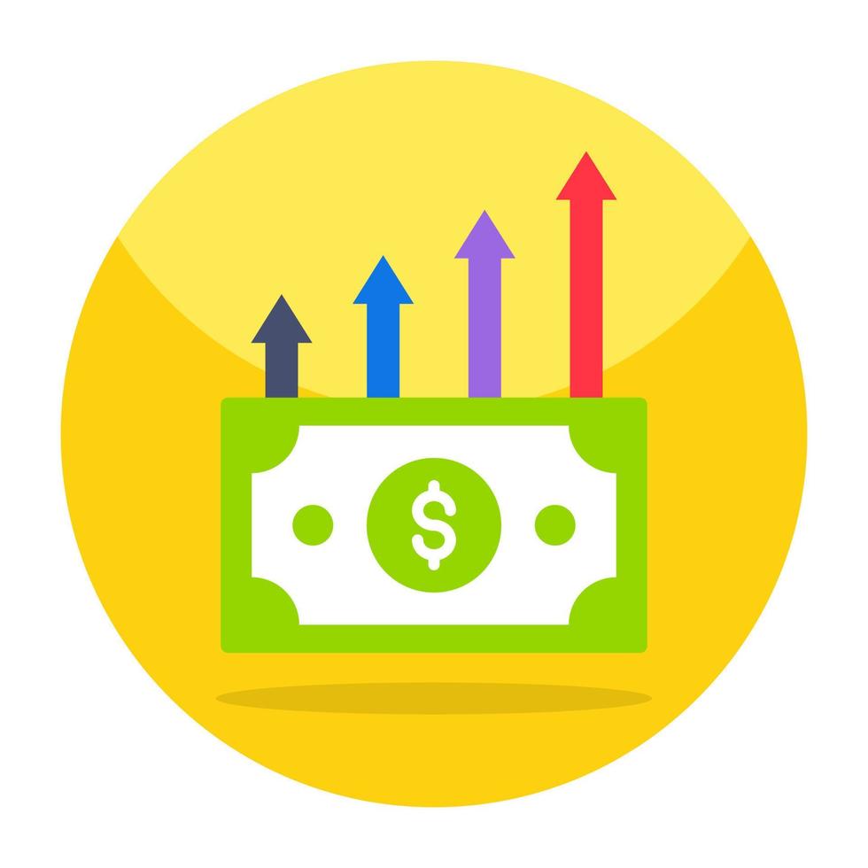 Unique design icon of money outflow vector