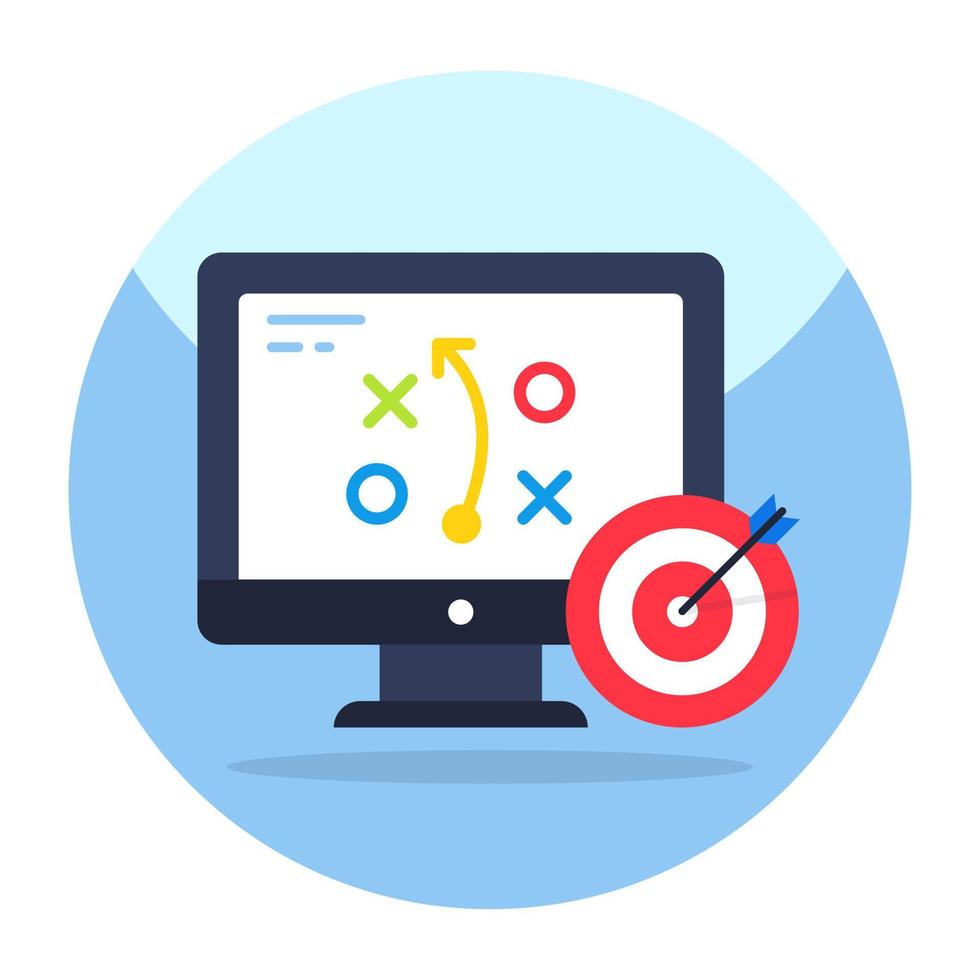 Colored design icon of strategic target vector