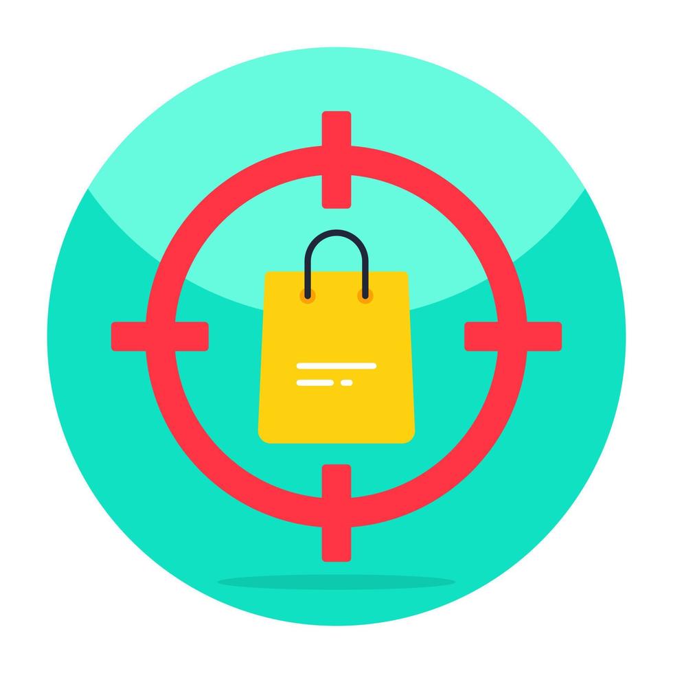 Creative design icon of shopping target vector