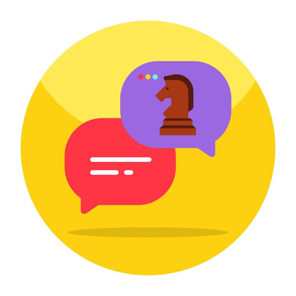 Premium download icon of strategic chat vector