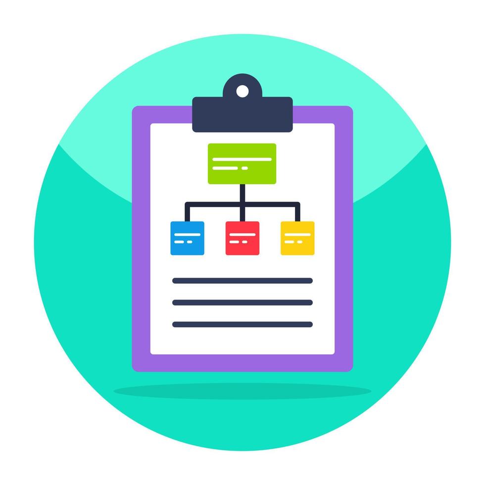 Vector design of flowchart, flat icon