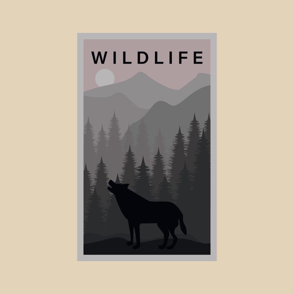 Wildlife minimalistic print poster collection design vector