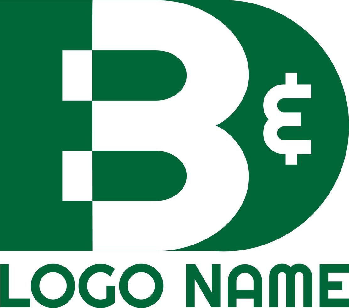 B and D initial monogram logo pro vector