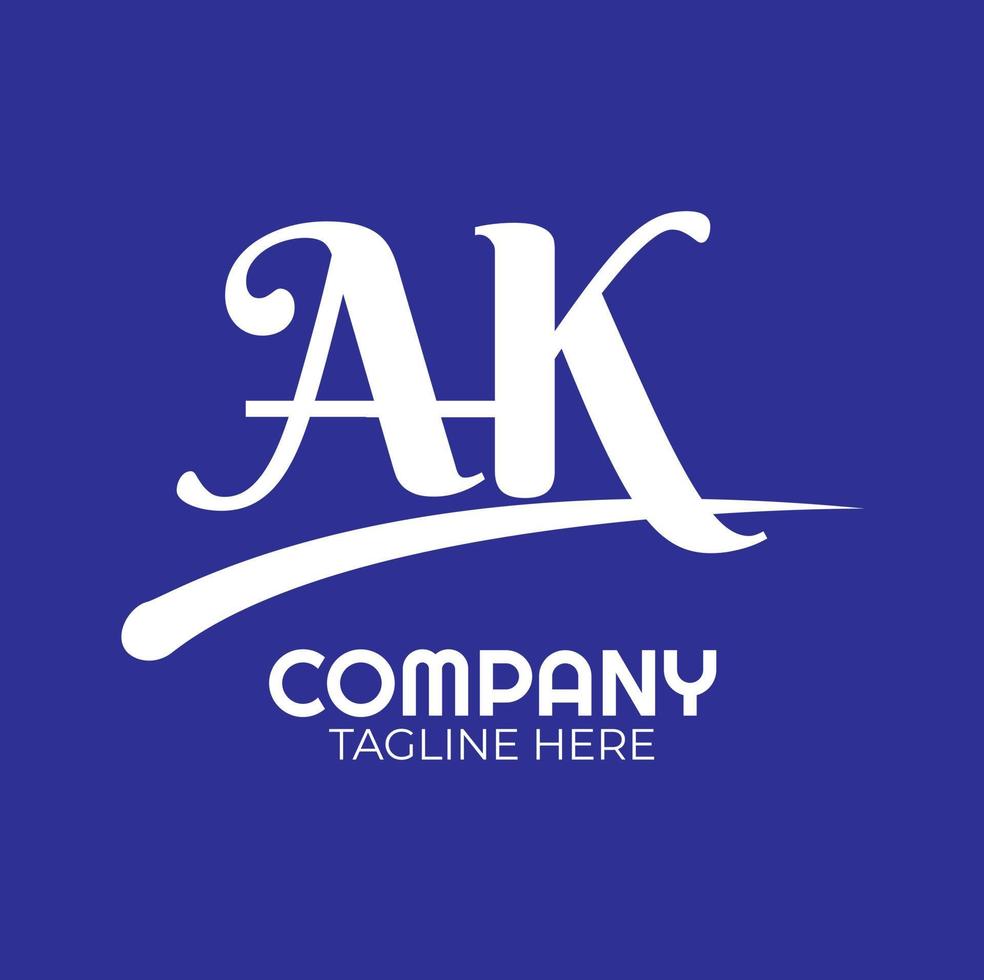 AK initial logo free vector