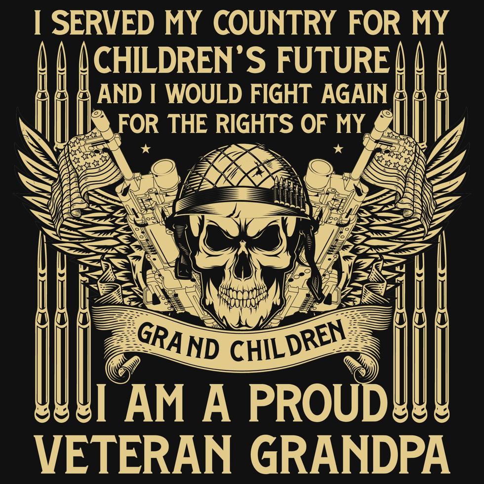Veteran tshirt design vector