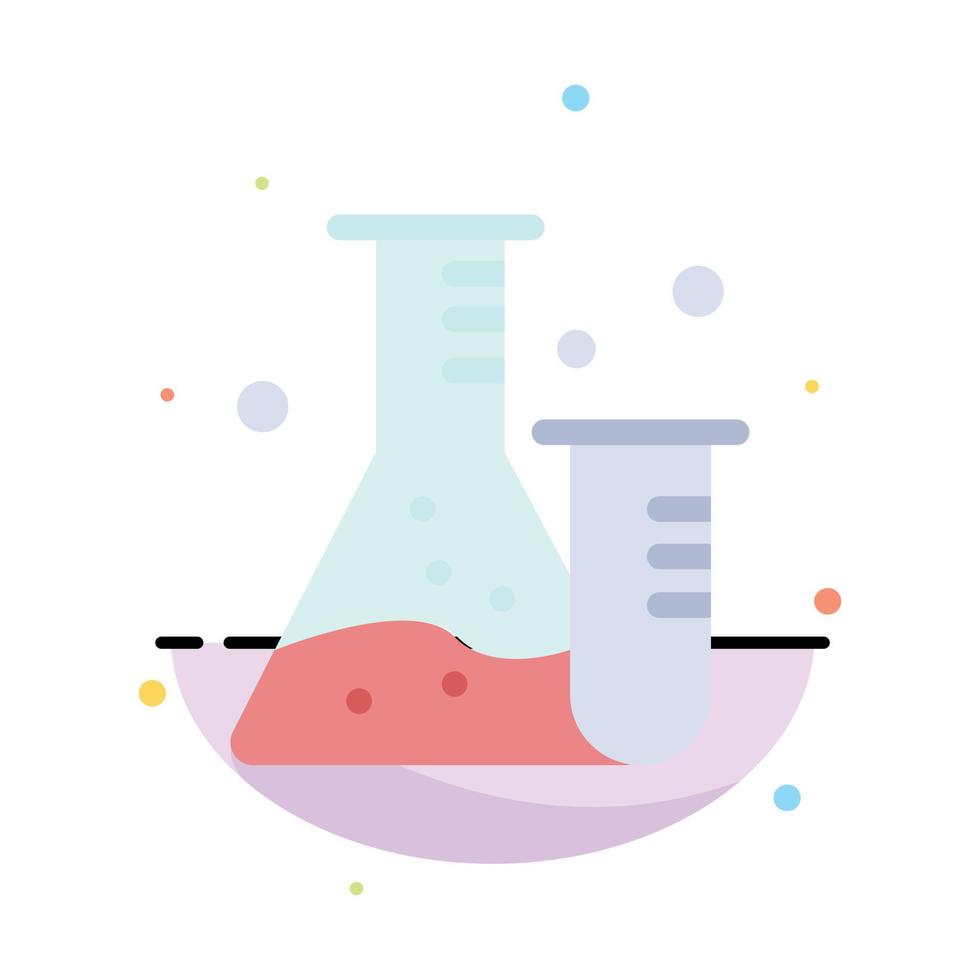 Flask Tube Lab Science Abstract Flat Color Icon Template vector