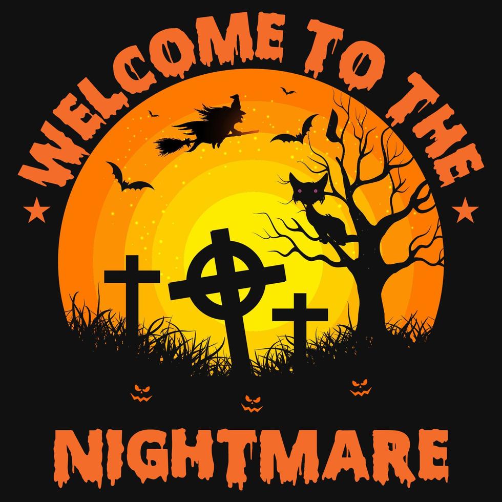 Halloween graphic tshirt design vector