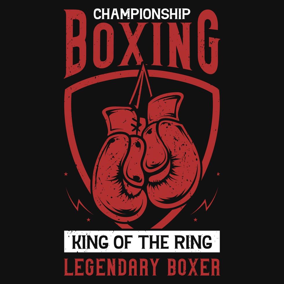 Boxing champion tshirt design vector