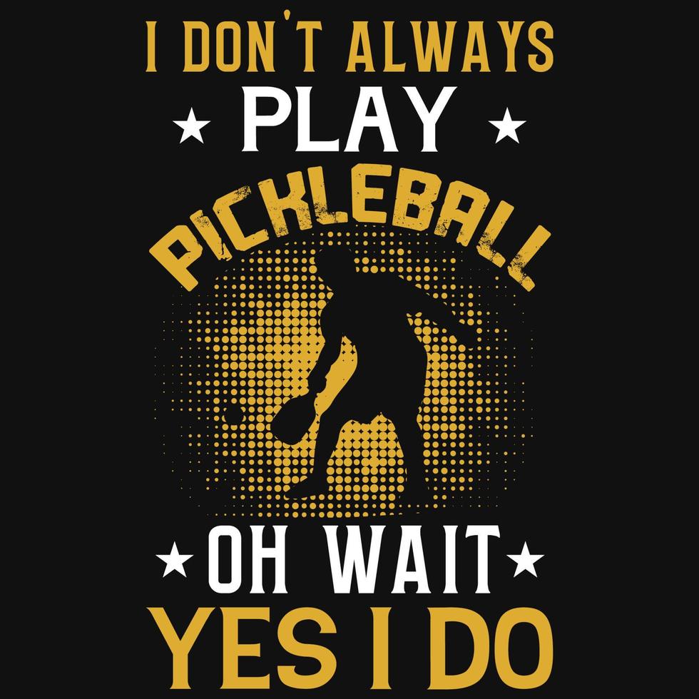 Pickleball playing tshirt design vector