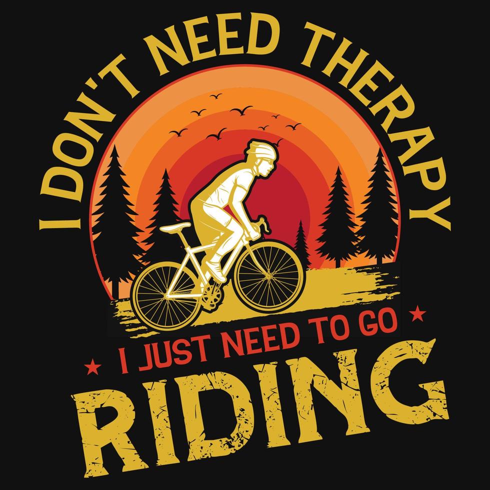 diseño de camiseta de ciclista de montaña vector