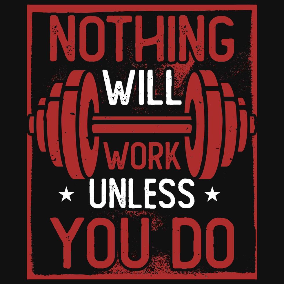 Gym tshirt design vector