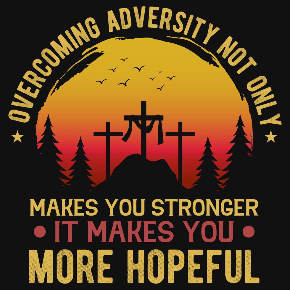 Vintage god faith tshirt design vector