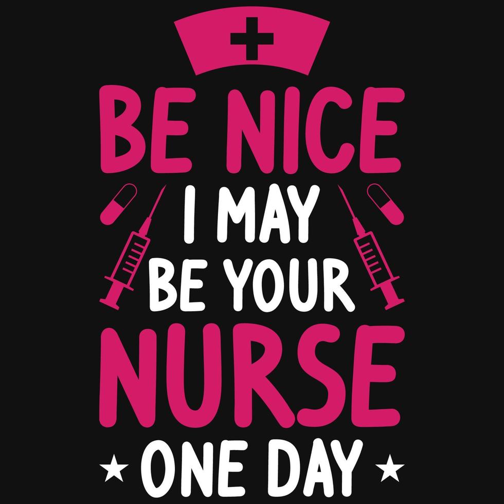 Awesome nurse typography tshirt design vector