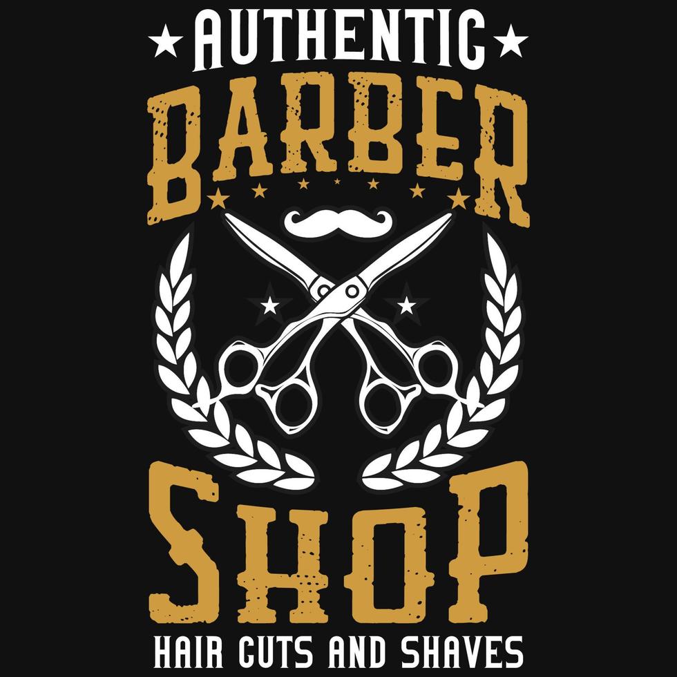 diseño de camiseta de barbero vector