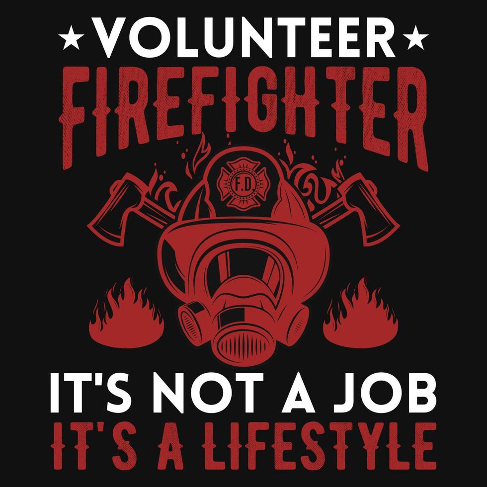 diseño de camiseta de bombero vector