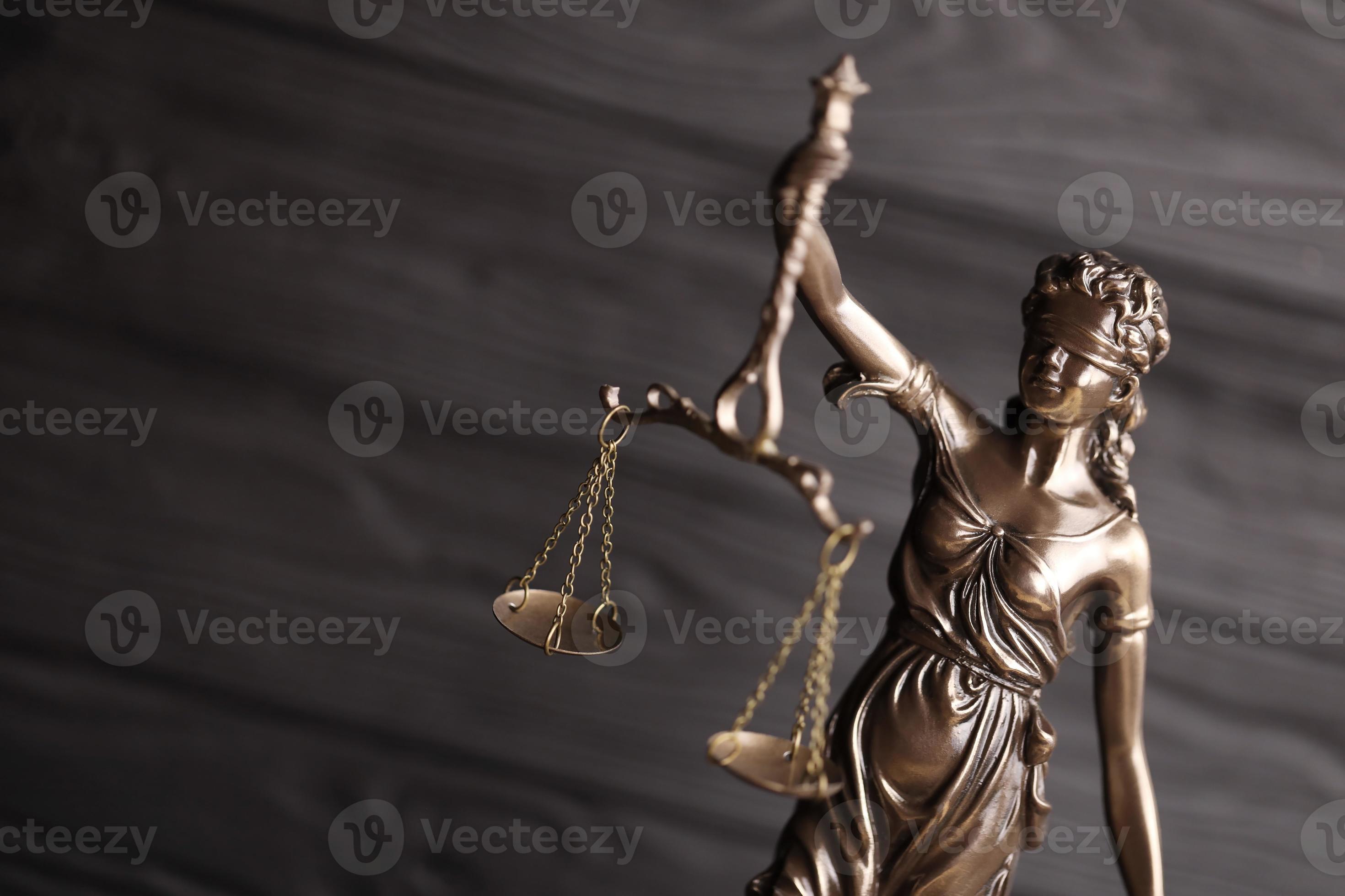 The Statue of Justice lady justice or justitia the Roman goddess of