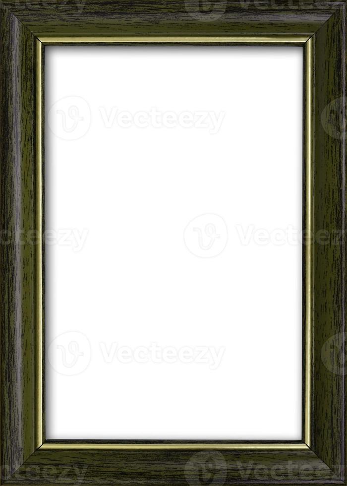 Empty picture frame with a free place inside, isolated on white photo