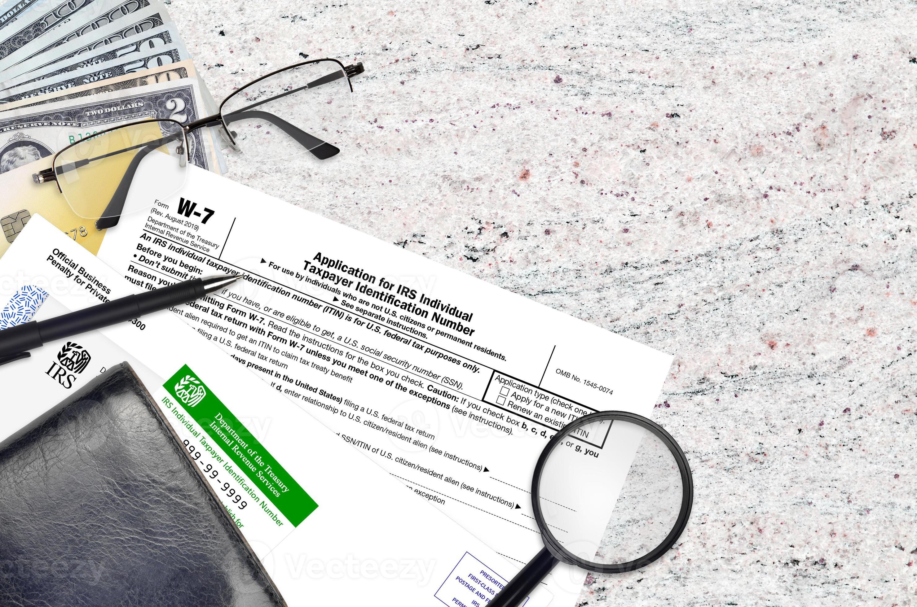 Irs form w 7 application for irs individual taxpayer identification