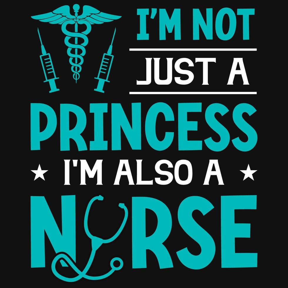 Nurse typography tshirt design vector