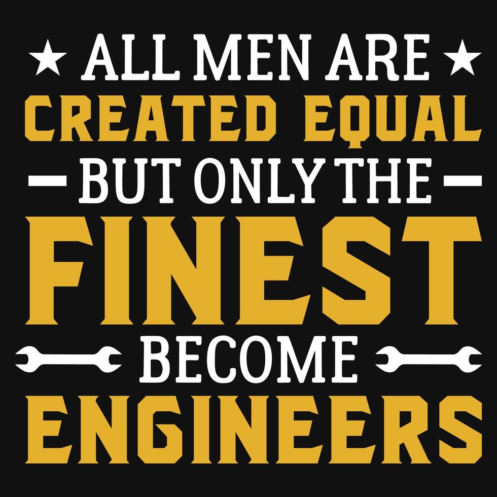 Engineer typography tshirt design vector