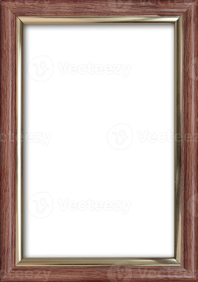 Empty picture frame with a free place inside, isolated on white photo