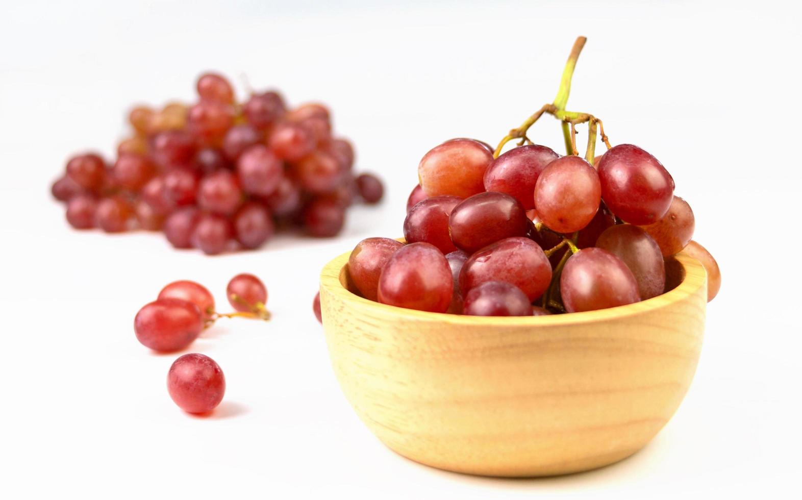 red grapes on white background photo