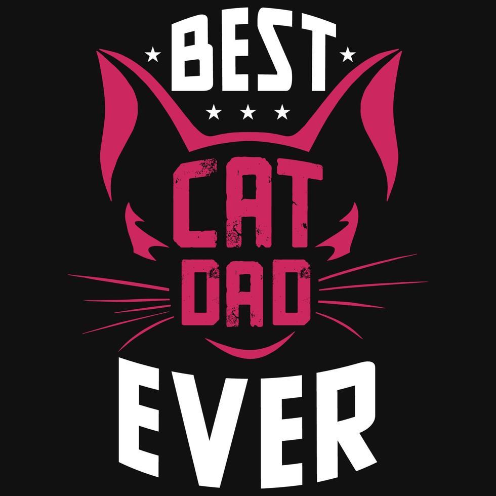 Awesome cat typography tshirt design vector