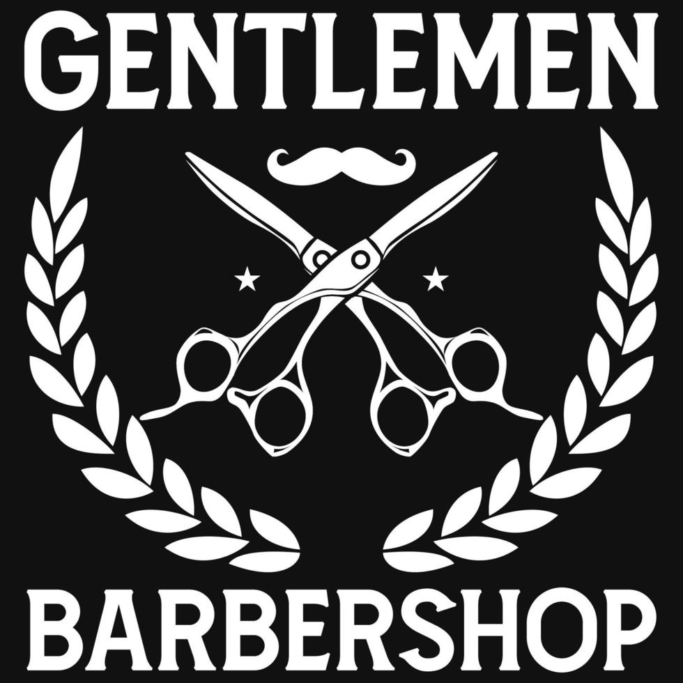 Barbershop tshirt design vector