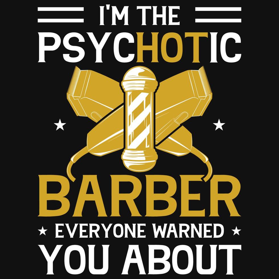 Barber tshirt design vector