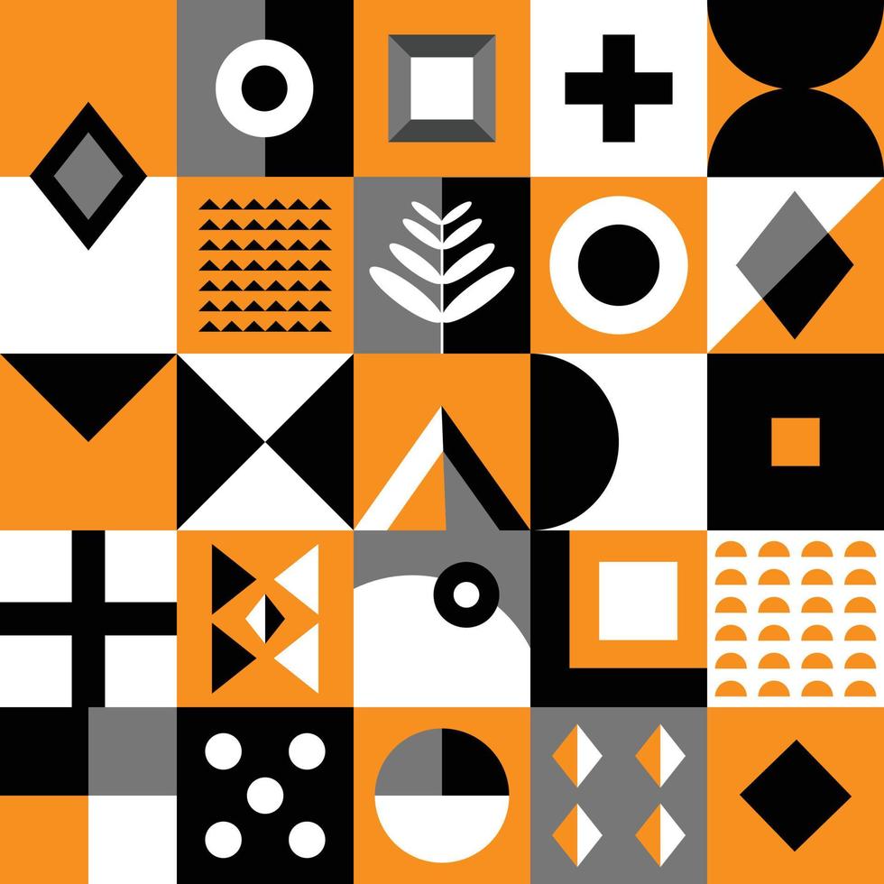 Orange and Black Vector Pattern