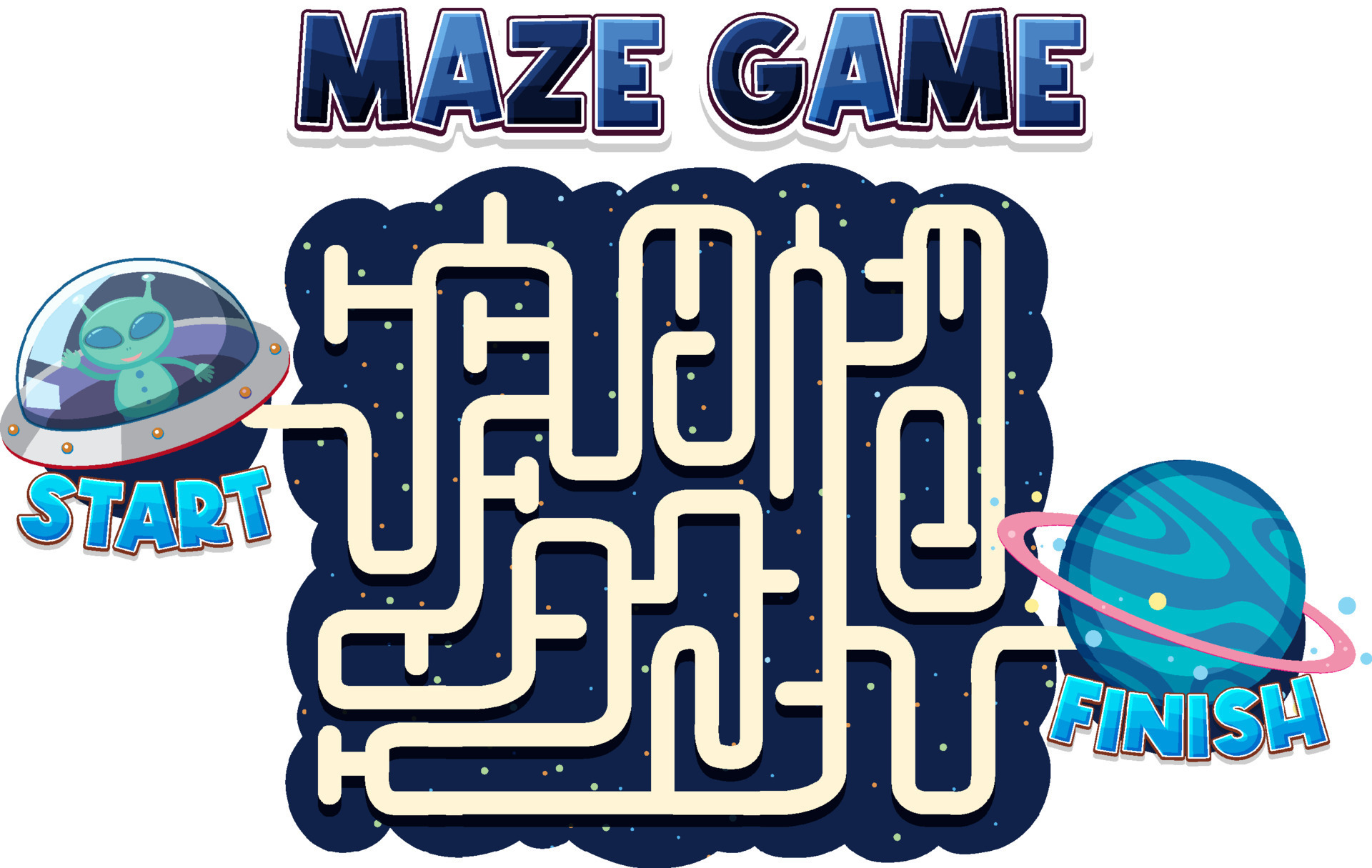 maze-game-template-in-space-theme-for-kids-13426683-vector-art-at-vecteezy