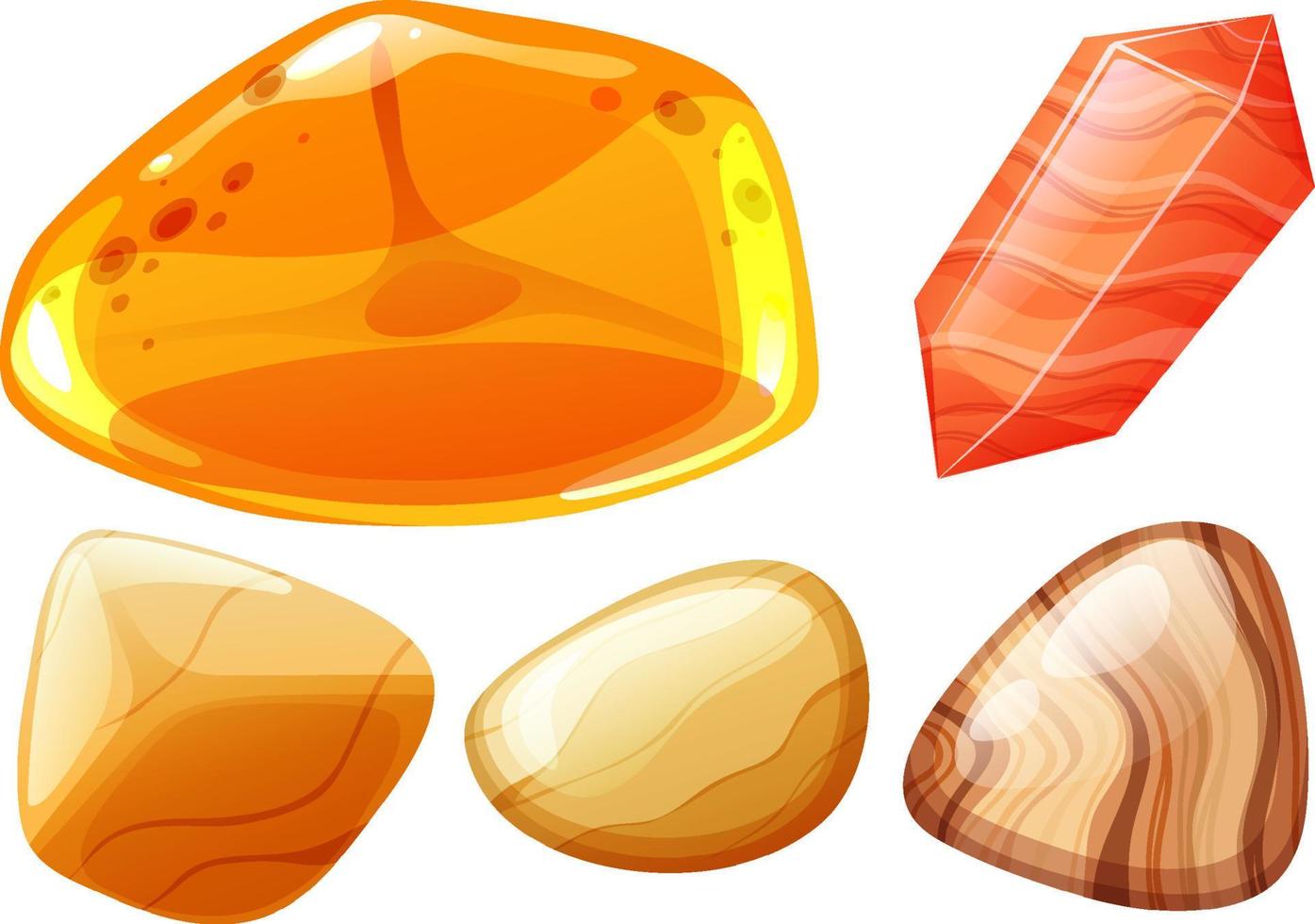 colección de cristales y piedras preciosas vector