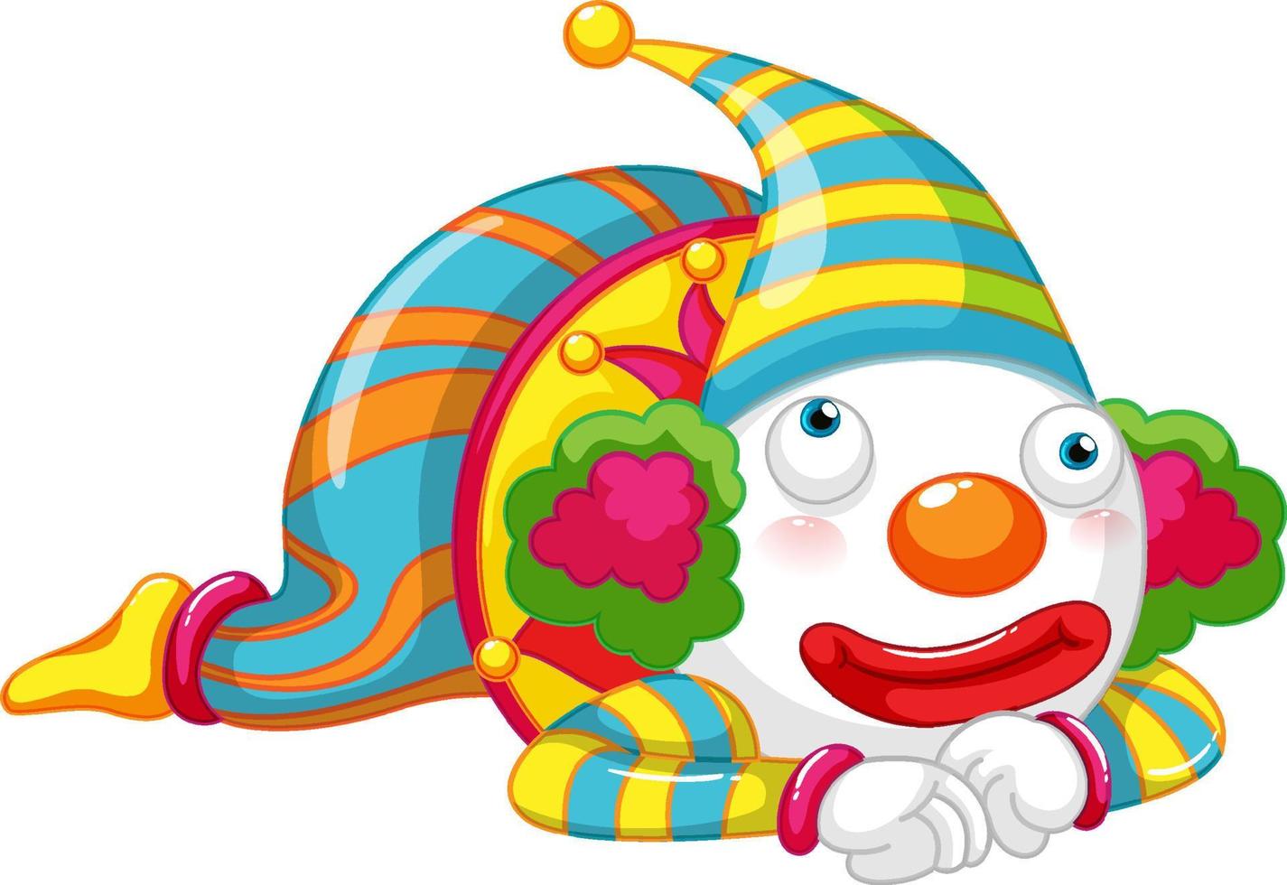Clown cartoon character isolated vector
