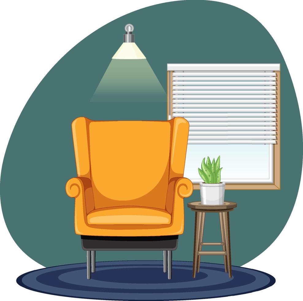 Vintage chair at home vector
