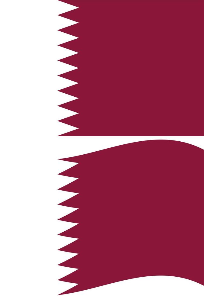 Flag of Qatar. Qatar flag. Qatar waving flag. flat style. vector