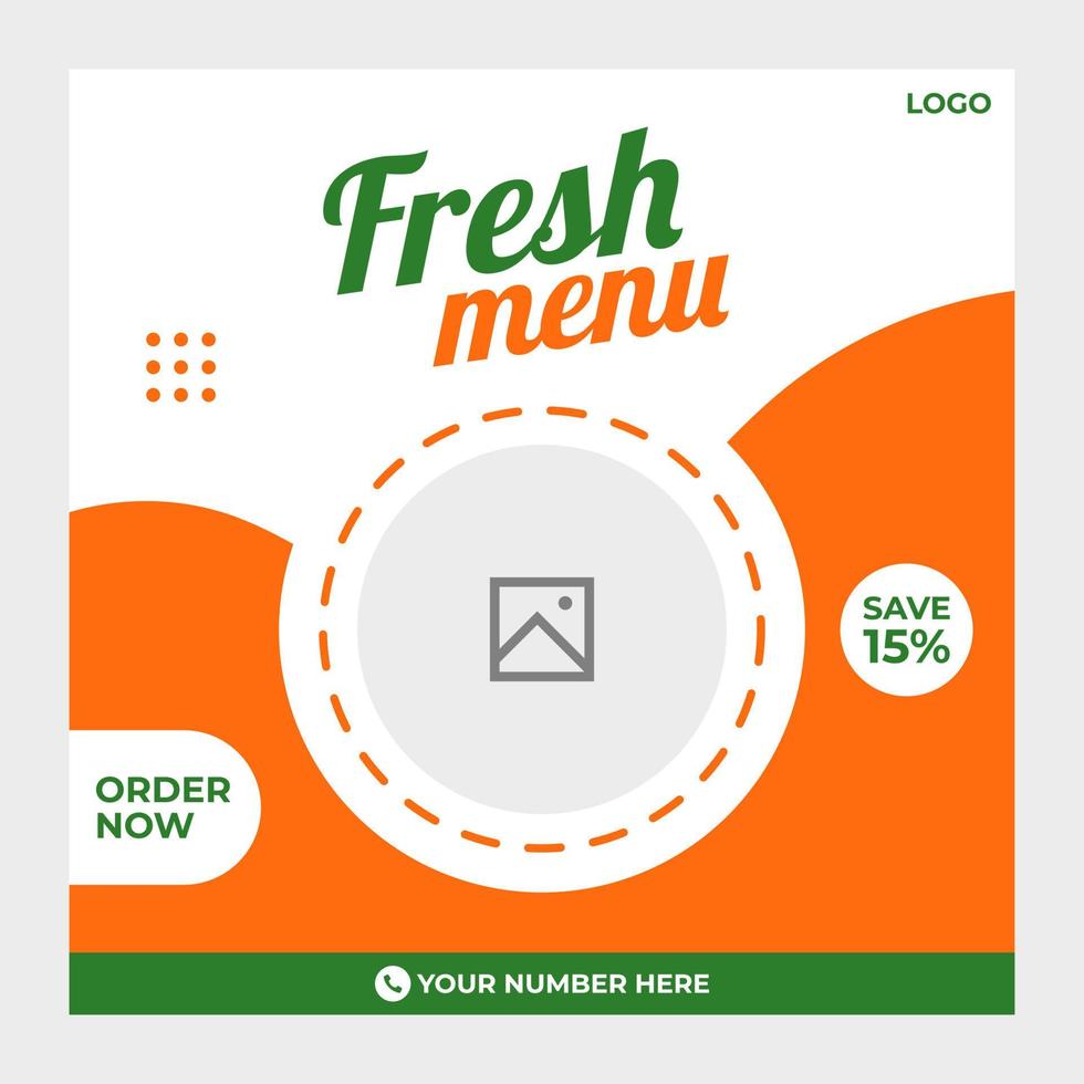 food or drink promotion social media template Free Vector