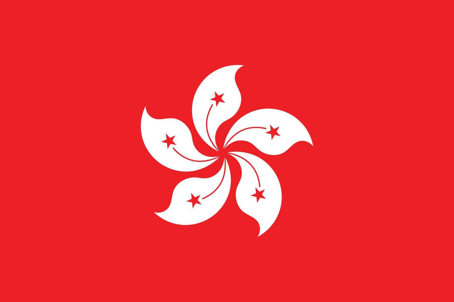 Flag of Hong Kong vector illustration