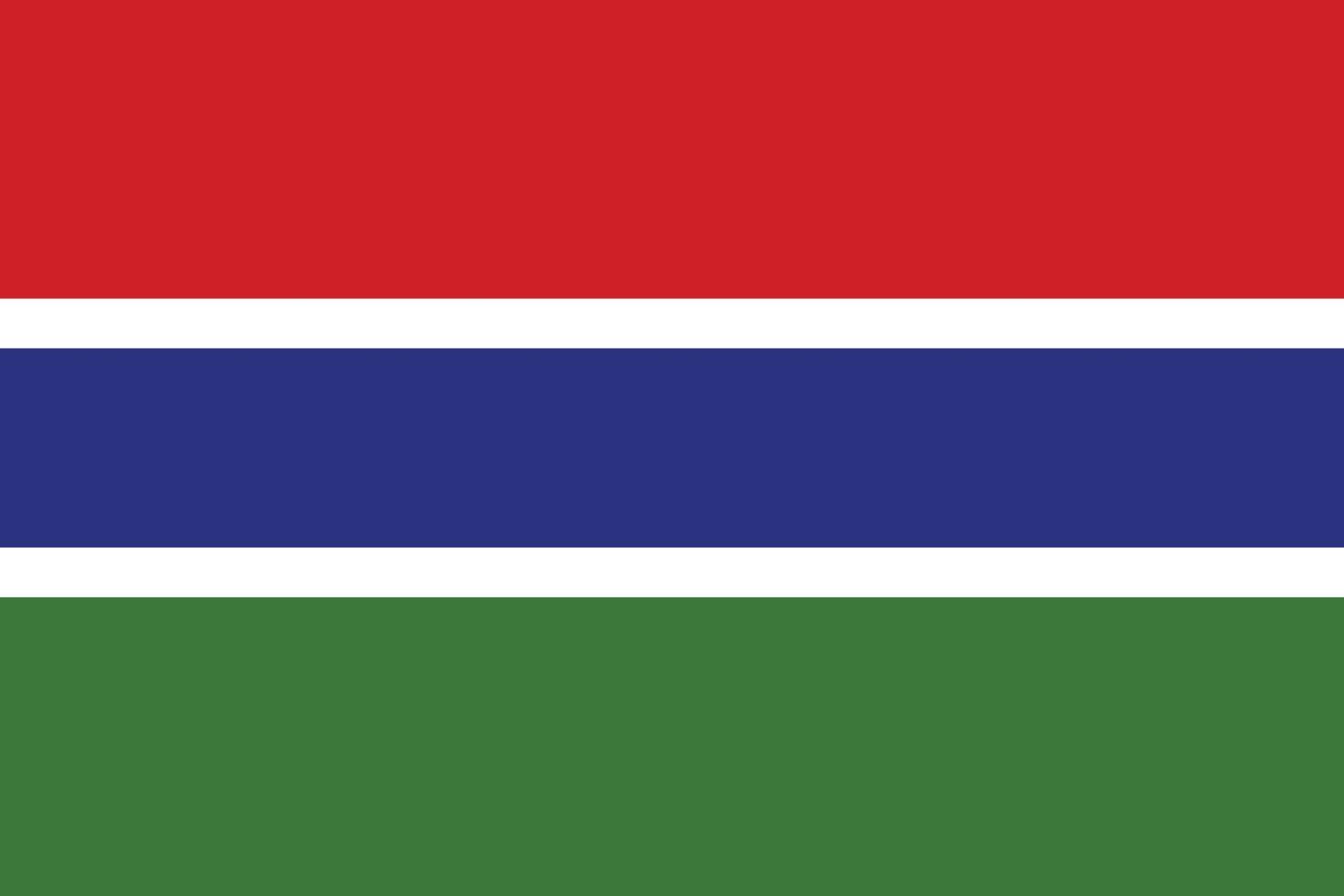 bandera, de, gambia, vector, ilustración vector