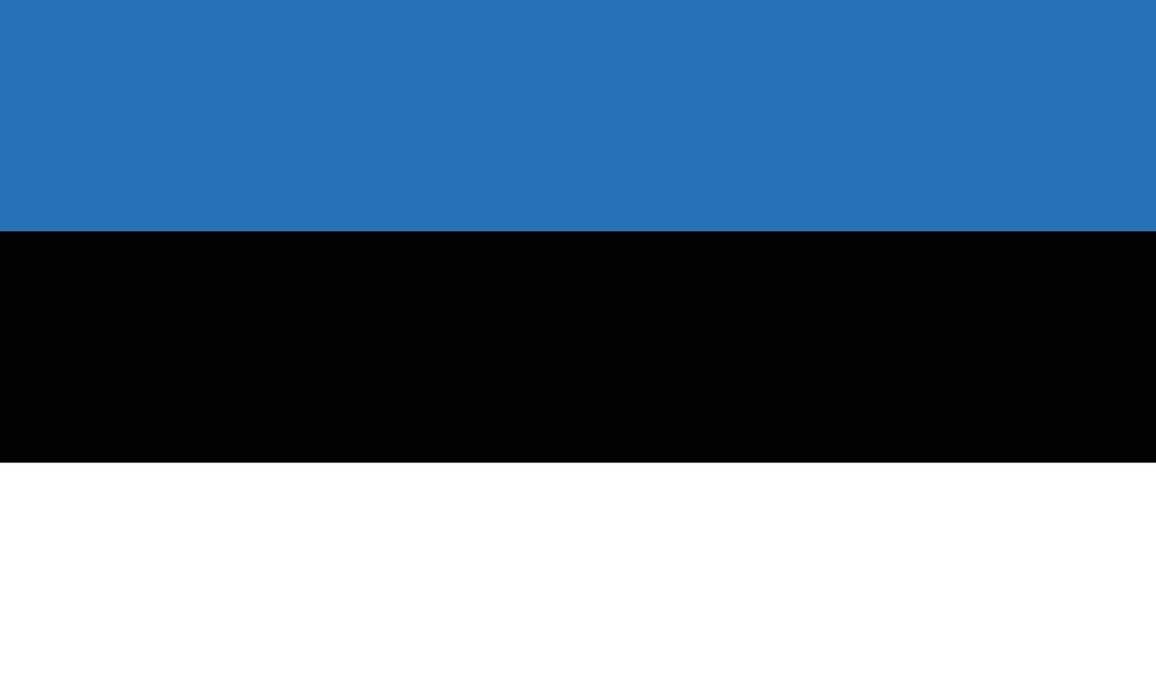 la bandera nacional de la ilustración vectorial de estonia. bandera de estonia con la insignia civil precisa del color correcto vector