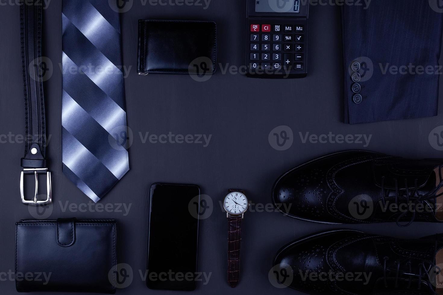 men's accessories black background photo