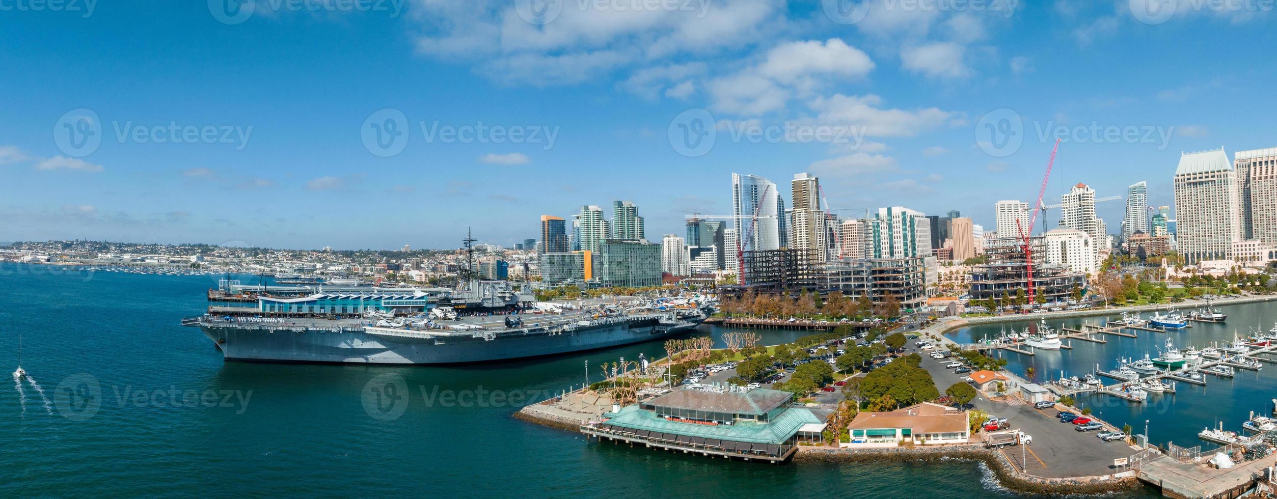 Mighty USS Midway - an aircraft carrier of the United States Navy, the lead ship of its class. photo