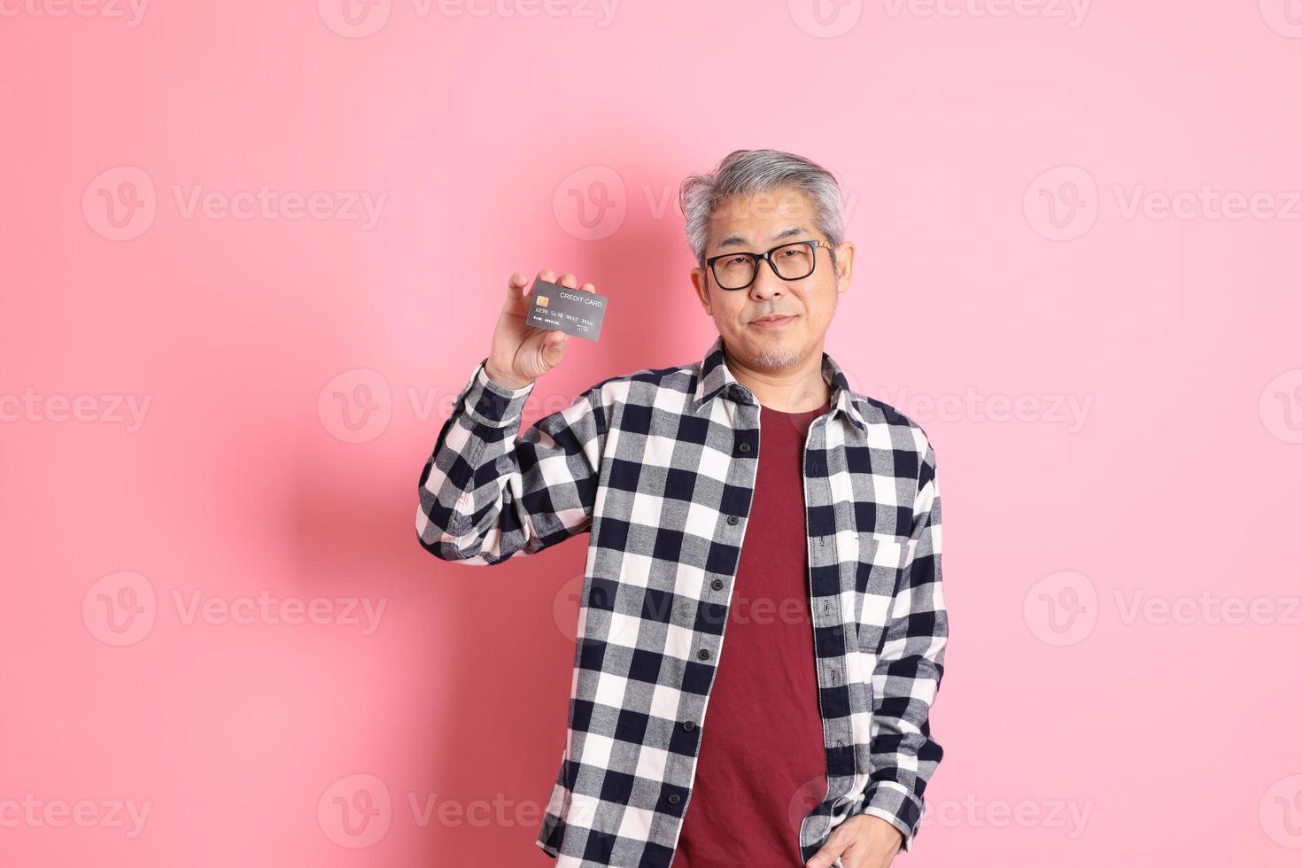 Asian Man on Pink photo