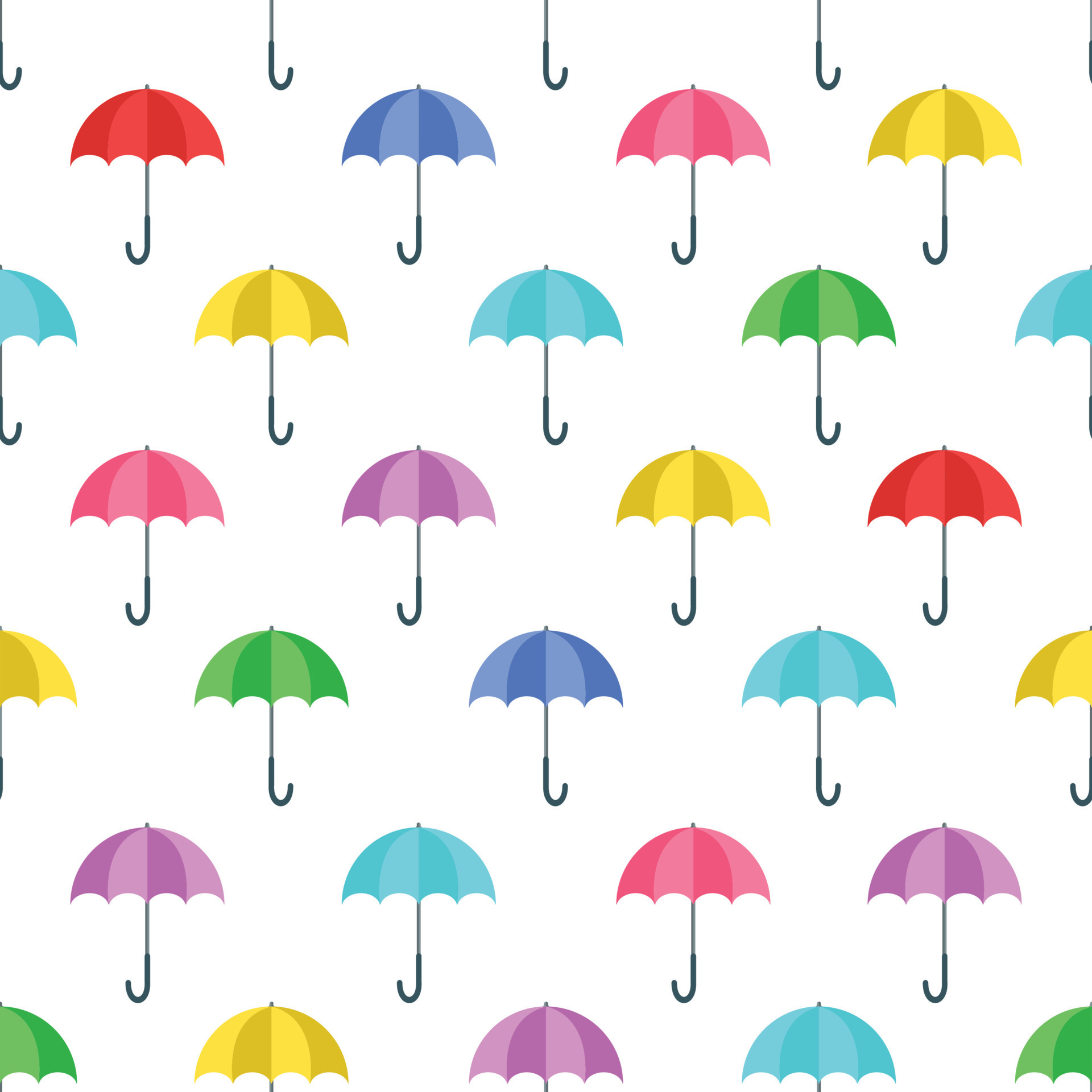 Colorful Umbrella seamless pattern on white background. 13428226 Vector