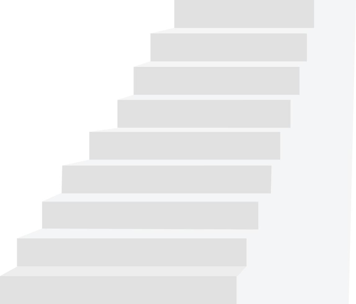 Realistic mock up stairs on white background. vector