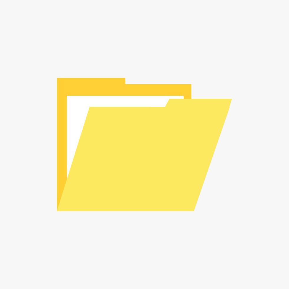 Folder icon on white background. vector