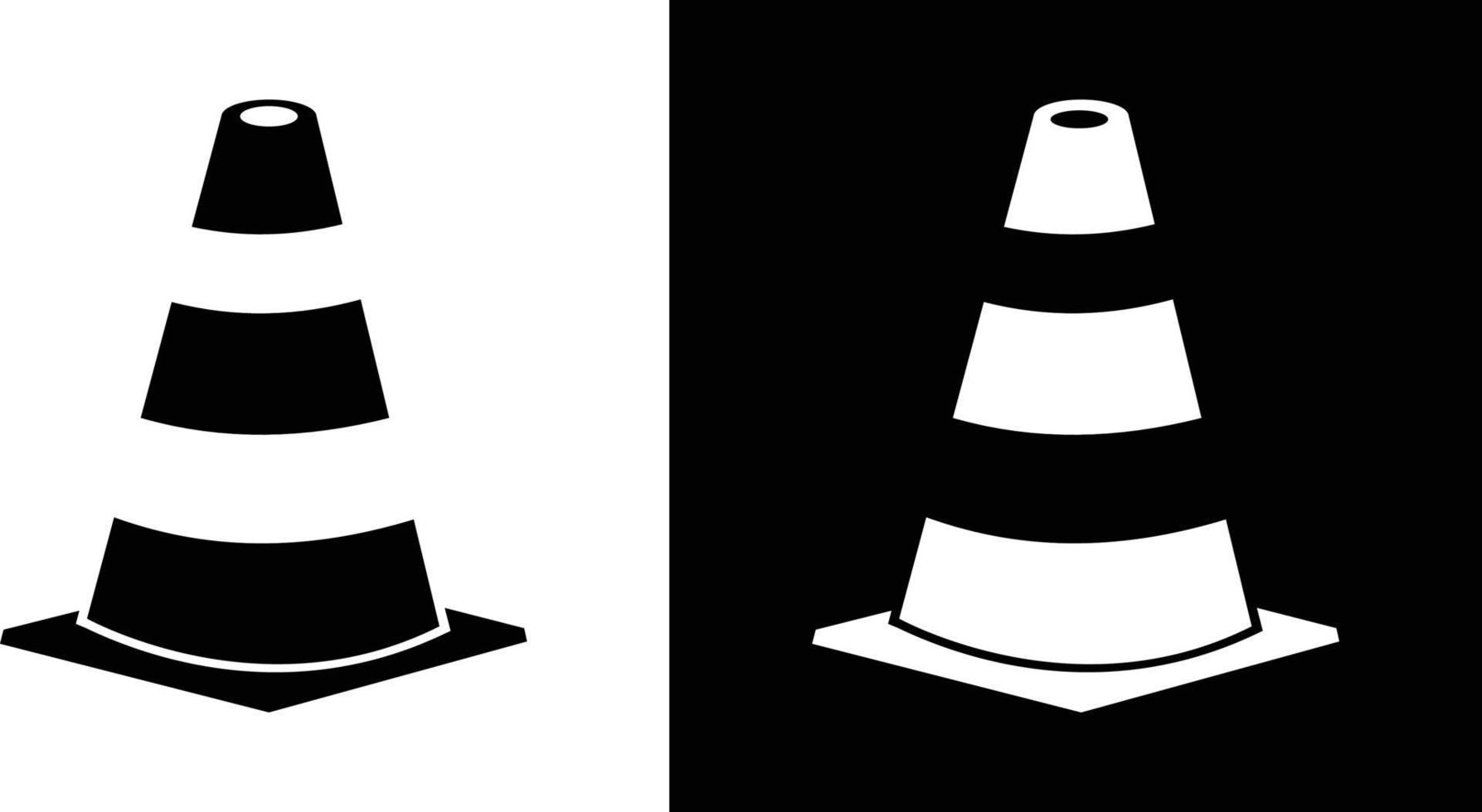 set of Traffic Cone icon. vector